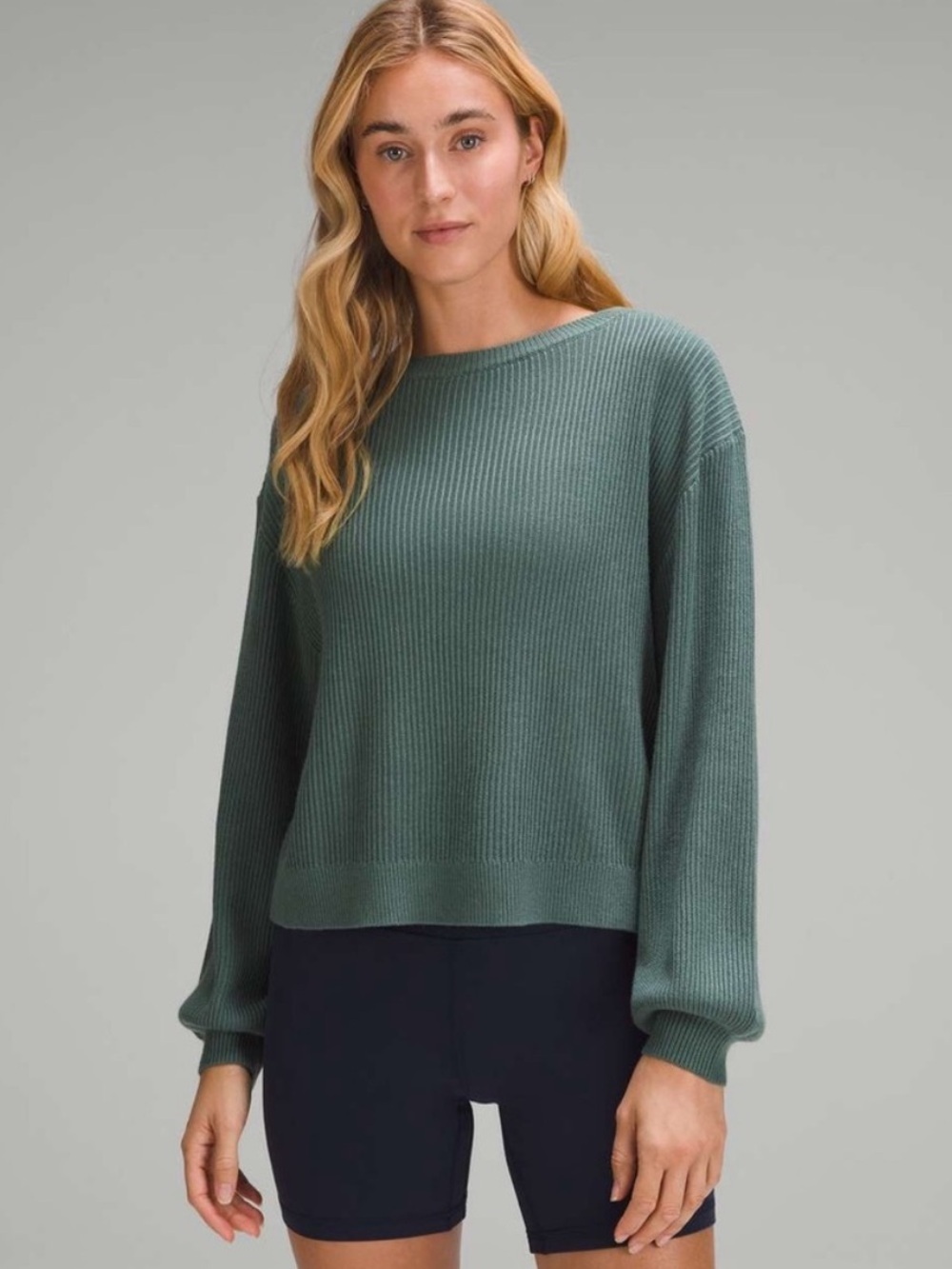 Lululemon Reversible Crossover Sweater, Medium Forest, size 4